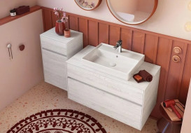 Тумба під раковину Villeroy&Boch Collaro 100х50 см ДСП біле дерево C01900E8