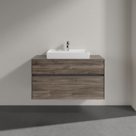 Тумба под раковину Villeroy & Boch Collaro 100х50 см ДСП каменный дуб C01900RK