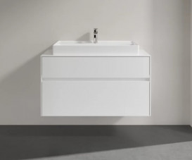 Тумба под раковину Villeroy & Boch Collaro 100х50 см МДФ глянцевый белый C02000DH