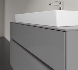 Тумба под раковину Villeroy & Boch Collaro 100х50 см МДФ глянцевый серый C02000FP
