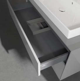 Тумба под раковину Villeroy & Boch Collaro 100х50 см МДФ глянцевый серый C02000FP