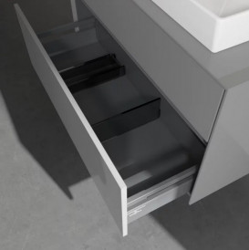 Тумба под раковину Villeroy & Boch Collaro 100х50 см МДФ глянцевый серый C02000FP