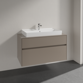 Тумба под раковину Villeroy & Boch Collaro 100х50 см ДСП трюфель серый C02000VG