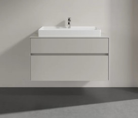 Тумба під раковину Villeroy&Boch Collaro 100х50 см ДСП м'який сірий C02000VK