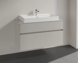 Тумба під раковину Villeroy&Boch Collaro 100х50 см ДСП м'який сірий C02000VK