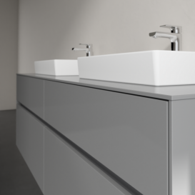 Тумба під раковину Villeroy&Boch Collaro 160х50 см МДФ глянсовий сірий C02100FP