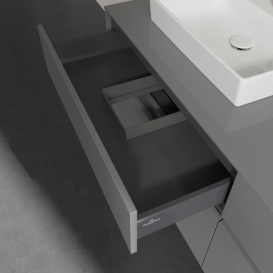 Тумба під раковину Villeroy&Boch Collaro 160х50 см МДФ глянсовий сірий C02100FP