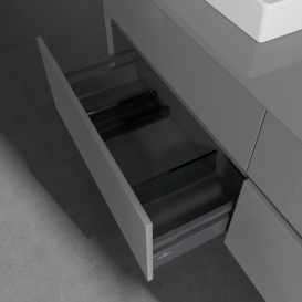 Тумба під раковину Villeroy&Boch Collaro 160х50 см МДФ глянсовий сірий C02100FP