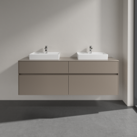 Тумба под раковину Villeroy & Boch Collaro 160х50 см ДСП трюфель серый C02100VG