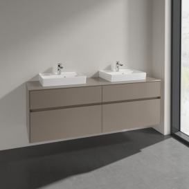 Тумба под раковину Villeroy & Boch Collaro 160х50 см ДСП трюфель серый C02100VG