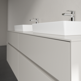 Тумба під раковину Villeroy&Boch Collaro 160х50 см ДСП м'який сірий C02100VK