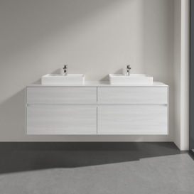 Тумба під раковину Villeroy&Boch Collaro 160х50 см ДСП біле дерево C02100E8