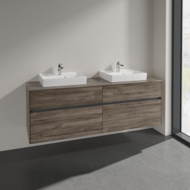 Тумба під раковину Villeroy & Boch Collaro 160х50 см ДСП кам'яний дуб C02100RK