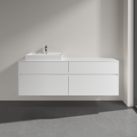 Тумба под раковину Villeroy & Boch Collaro 160х50 см МДФ глянцевый белый C02200DH