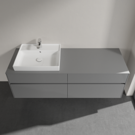 Тумба під раковину Villeroy&Boch Collaro 160х50 см МДФ глянсовий сірий C02200FP