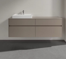 Тумба під раковину Villeroy & Boch Collaro 160х50 см ДСП сірий трюфель C02200VG