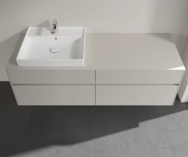 Тумба под раковину Villeroy & Boch Collaro 160х50 см ДСП мягкий серый C02200VK