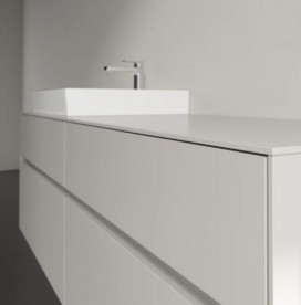 Тумба под раковину Villeroy & Boch Collaro 160х50 см ДСП мягкий серый C02200VK