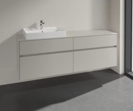 Тумба под раковину Villeroy & Boch Collaro 160х50 см ДСП мягкий серый C02200VK