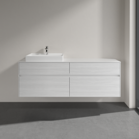 Тумба під раковину Villeroy&Boch Collaro 160х50 см ДСП біле дерево C02200E8