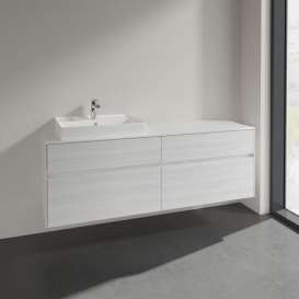 Тумба під раковину Villeroy&Boch Collaro 160х50 см ДСП біле дерево C02200E8