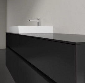 Тумба под раковину Villeroy & Boch Collaro 160х50 см МДФ черный матовый лак C02200PD