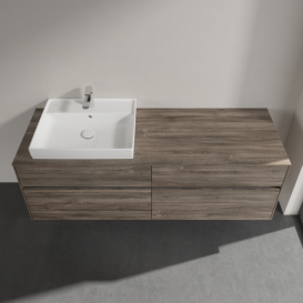 Тумба під раковину Villeroy & Boch Collaro 160х50 см ДСП кам'яний дуб C02200RK