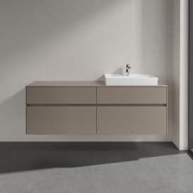 Тумба под раковину Villeroy & Boch Collaro 160х50 см ДСП трюфель серый C02300VG