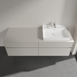 Тумба под раковину Villeroy & Boch Collaro 160х50 см ДСП мягкий серый C02300VK