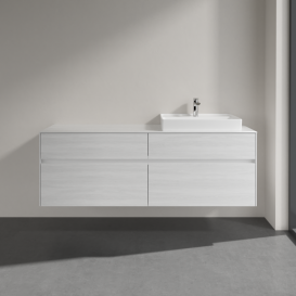 Тумба під раковину Villeroy&Boch Collaro 160х50 см ДСП біле дерево C02300E8