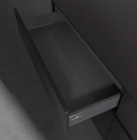 Тумба під раковину Villeroy & Boch Collaro 160х50 см МДФ чорний матовий лак C02300PD
