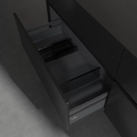 Тумба під раковину Villeroy & Boch Collaro 160х50 см МДФ чорний матовий лак C02300PD