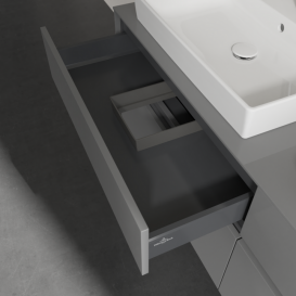 Тумба під раковину Villeroy&Boch Collaro 160х50 см МДФ глянсовий сірий C02400FP