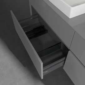 Тумба під раковину Villeroy&Boch Collaro 160х50 см МДФ глянсовий сірий C02400FP