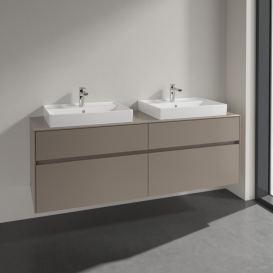 Тумба под раковину Villeroy & Boch Collaro 160х50 см ДСП трюфель серый C02400VG