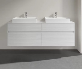 Тумба під раковину Villeroy&Boch Collaro 160х50 см ДСП біле дерево C02400E8