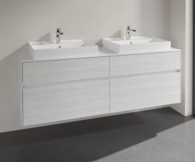 Тумба під раковину Villeroy&Boch Collaro 160х50 см ДСП біле дерево C02400E8