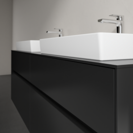 Тумба під раковину Villeroy & Boch Collaro 160х50 см МДФ чорний матовий лак C02400PD