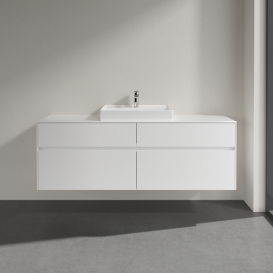 Тумба под раковину Villeroy & Boch Collaro 160х50 см ДСП глянцевый белый C02500DH