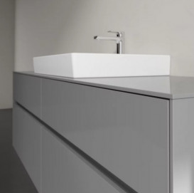 Тумба под раковину Villeroy & Boch Collaro 160х50 см МДФ глянцевый серый C02500FP
