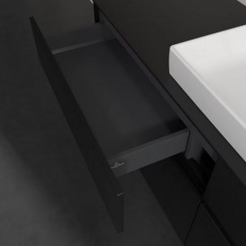 Тумба под раковину Villeroy & Boch Collaro 160х50 см МДФ черный матовый лак C02500PD