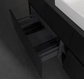 Тумба под раковину Villeroy & Boch Collaro 160х50 см МДФ черный матовый лак C02500PD