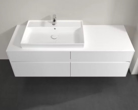 Тумба під раковину Villeroy&Boch Collaro 160х50 см МДФ глянсовий білий C02600DH