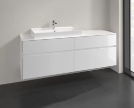 Тумба под раковину Villeroy & Boch Collaro 160х50 см МДФ глянцевый белый C02600DH