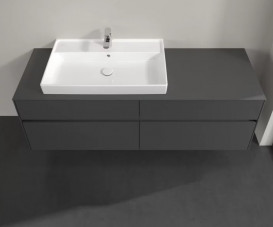Тумба под раковину Villeroy & Boch Collaro 160х50 см МДФ глянцевый серый C02600FP