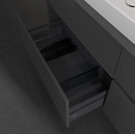 Тумба под раковину Villeroy & Boch Collaro 160х50 см МДФ глянцевый серый C02600FP