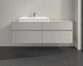 Тумба під раковину Villeroy&Boch Collaro 160х50 см ДСП м'який сірий C02600VK