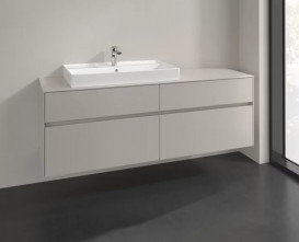 Тумба під раковину Villeroy&Boch Collaro 160х50 см ДСП м'який сірий C02600VK