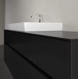 Тумба под раковину Villeroy & Boch Collaro 160х50 см МДФ черный матовый лак C02600PD