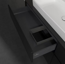 Тумба под раковину Villeroy & Boch Collaro 160х50 см МДФ черный матовый лак C02600PD